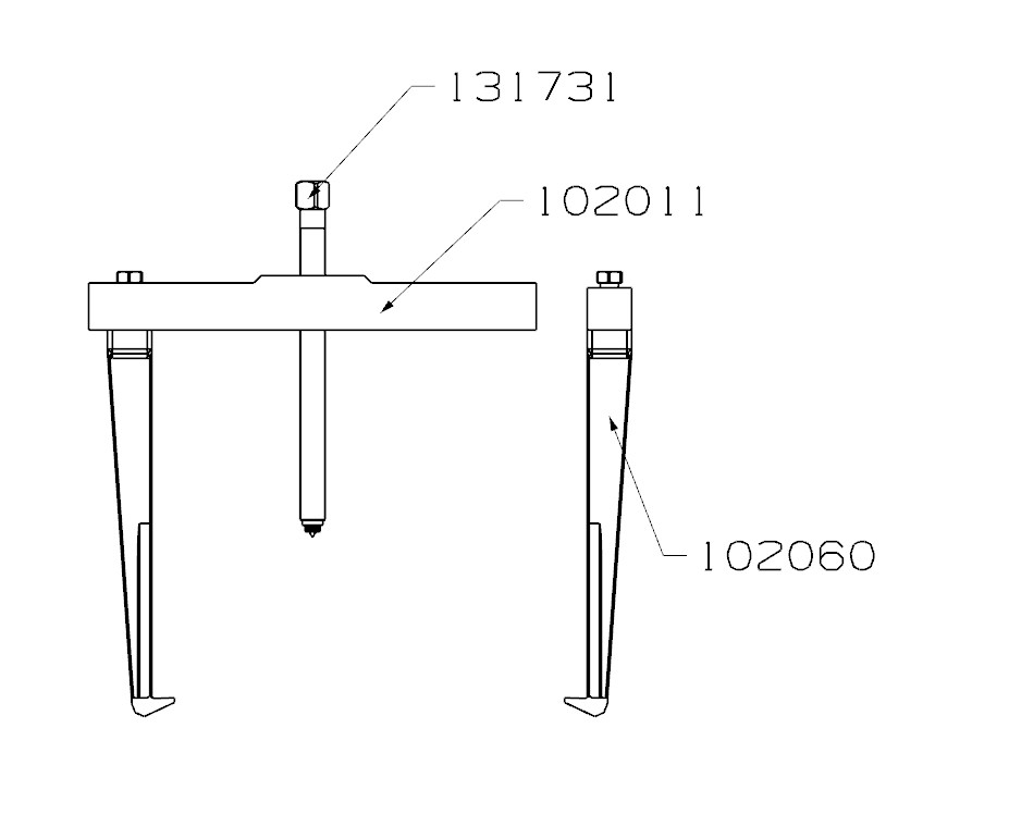 EXTRACTOR FORZA SERIE 1000 DE 2 PATAS